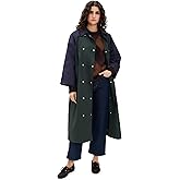 The Tiny Big Sister Women's Color Blocked Trench Coat