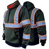 SafetyShirtz Men's SS360 Basic Type-O and Enhanced Visibility Reflective Safety Hoodie