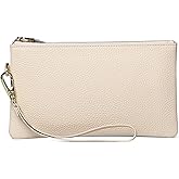 GOIACII Women's Wristlet Clutch Slim Leather Wallet RFID Blocking Handbag