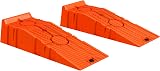 DURHAND 2 Pack Car Ramps 5 Ton Heavy Duty Plastic Vehicle Ramp Orange 91x30x21cm view 1