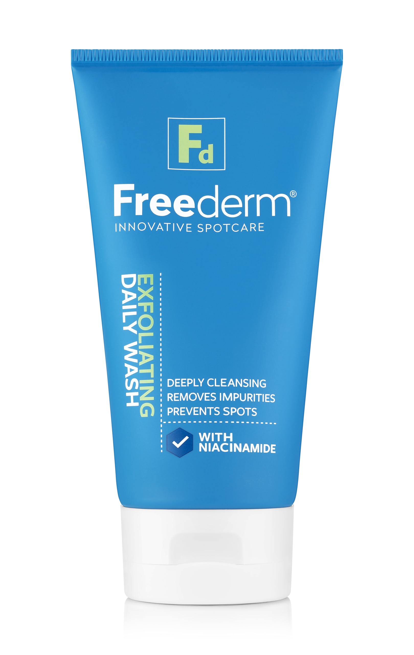Freederm Exfoliating Daily Face Wash with Niacinamide for Spot-Prone Skin. Deeply Exfoliating with Natural Exfoliators 150ml