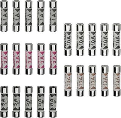 Innfeeltech 25Pcs BS1362 Ceramic Tube Fuse 6.3x25mm 1A 3A 5A 10A 13A 240V