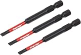 Sealey 3pc 75mm Slotted 4.5mm Impact Power Tool Bit Set AK8251 view 2