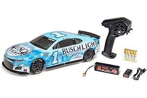 Losi 1/12 NASCAR RC Race Car Ross Chastain No. 1 2025 Busch Light Chevrolet ZL1 2S AWD RTR Brushed On-Road Battery & Charger Included Blue LOS1122501