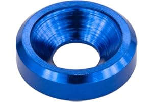LAGEFEFE [60PCS] M3 Finishing Countersunk Washers, Anodized Aluminum Alloy, Head Washers Gaskets Cup Shim for Screw RC/FPV/PC/Drone/Mechanical Accessories Parts, Blue