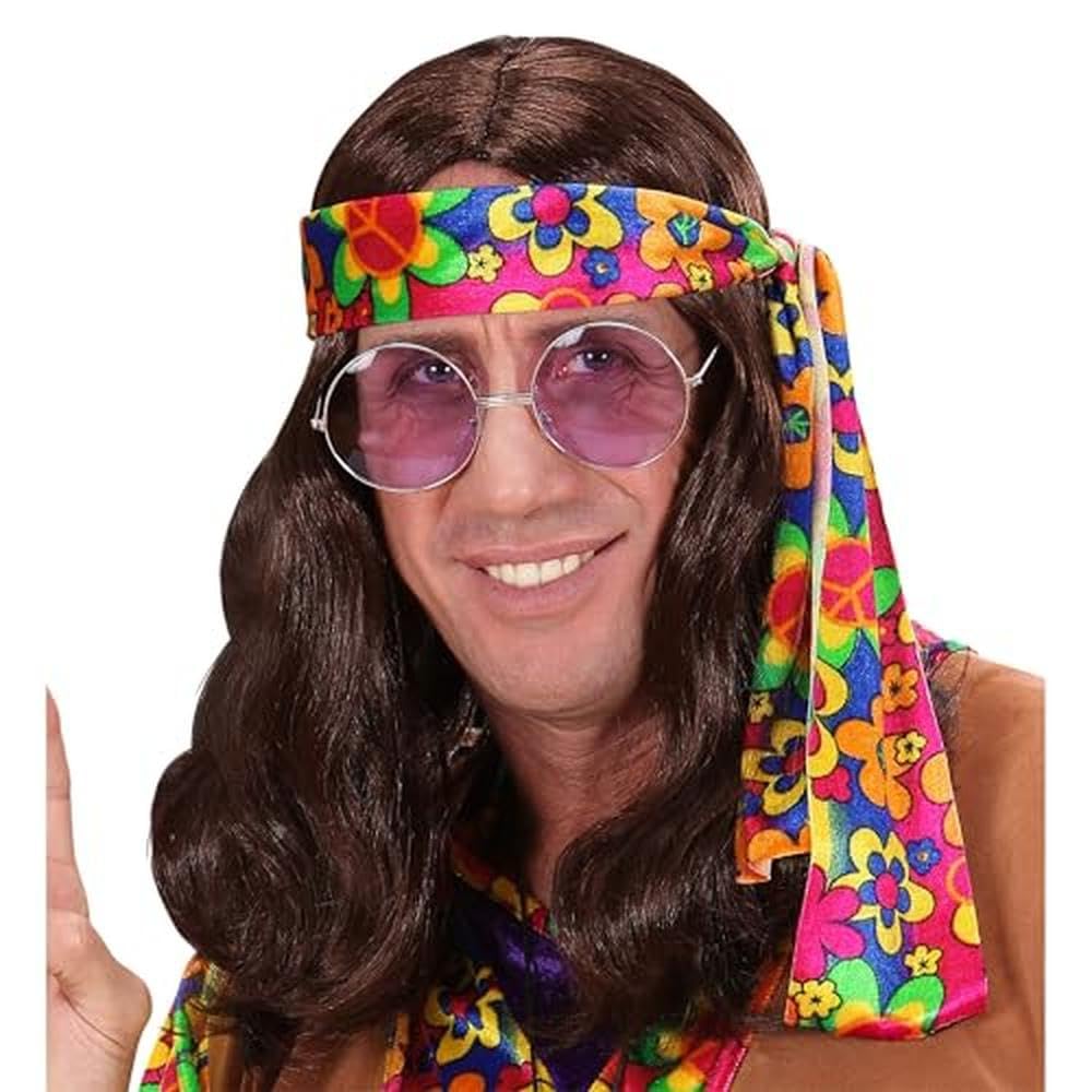 Lennon In Polybag - Brown Wig for Hair Accessory Fancy Dress