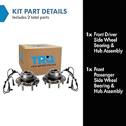 TRQ 2 Piece Front Wheel Bearing & Hub Assembly Set