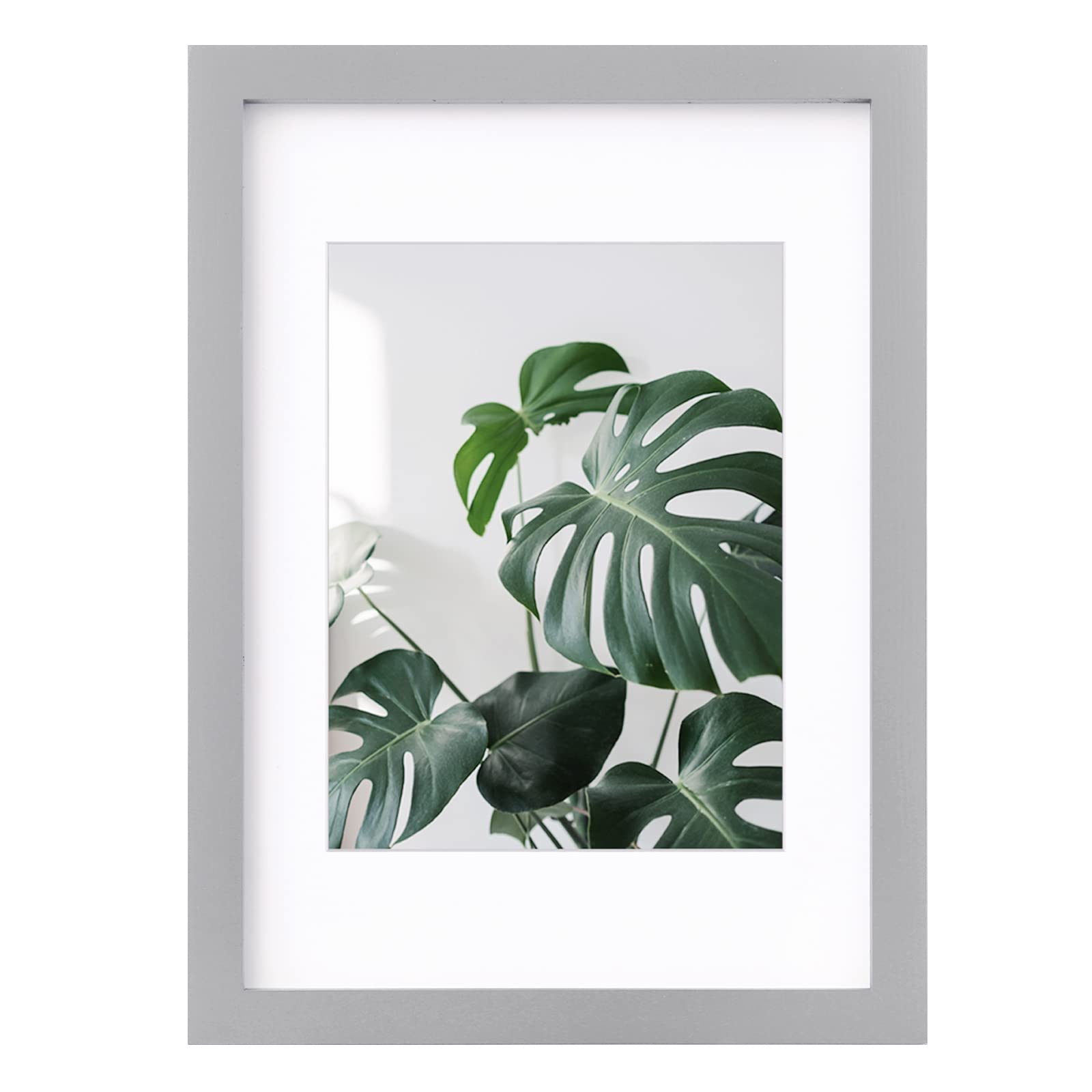 EGOFINE A4 Photo Frame Light Gray - Made of Solid Wood for Table Top and Wall Mounting — image 1