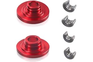 SWILPOOL 5mm Billet Aluminum Retainers for Dual & Single Spring for Predator Non Hemi 212cc for Tillotson 212R/225R/RS Engine(Red)