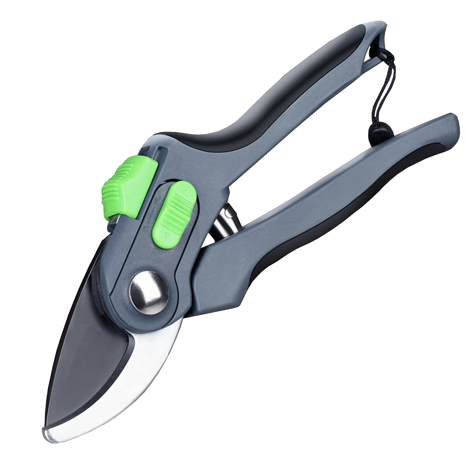 Pruning Shears, Professional Secateurs Premium Titanium Bypass Garden Clippers Branch Rose Scissors with SK-5 Steel Blade, Safety Lock, Shock-Absorbent Spring, Two Pruning Modes