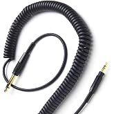 V-MODA CoilPro Extended Cable (Black) | CoilPro Cable with TwistLock technology and 1/4 inch adapter for DJ booths, instruments and home use