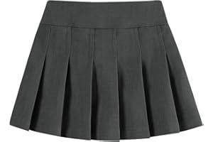 Neutocd Toddler Girls Skirts Skorts Pleated School Uniform Skirts with Elastic Waistband Built in Shorts