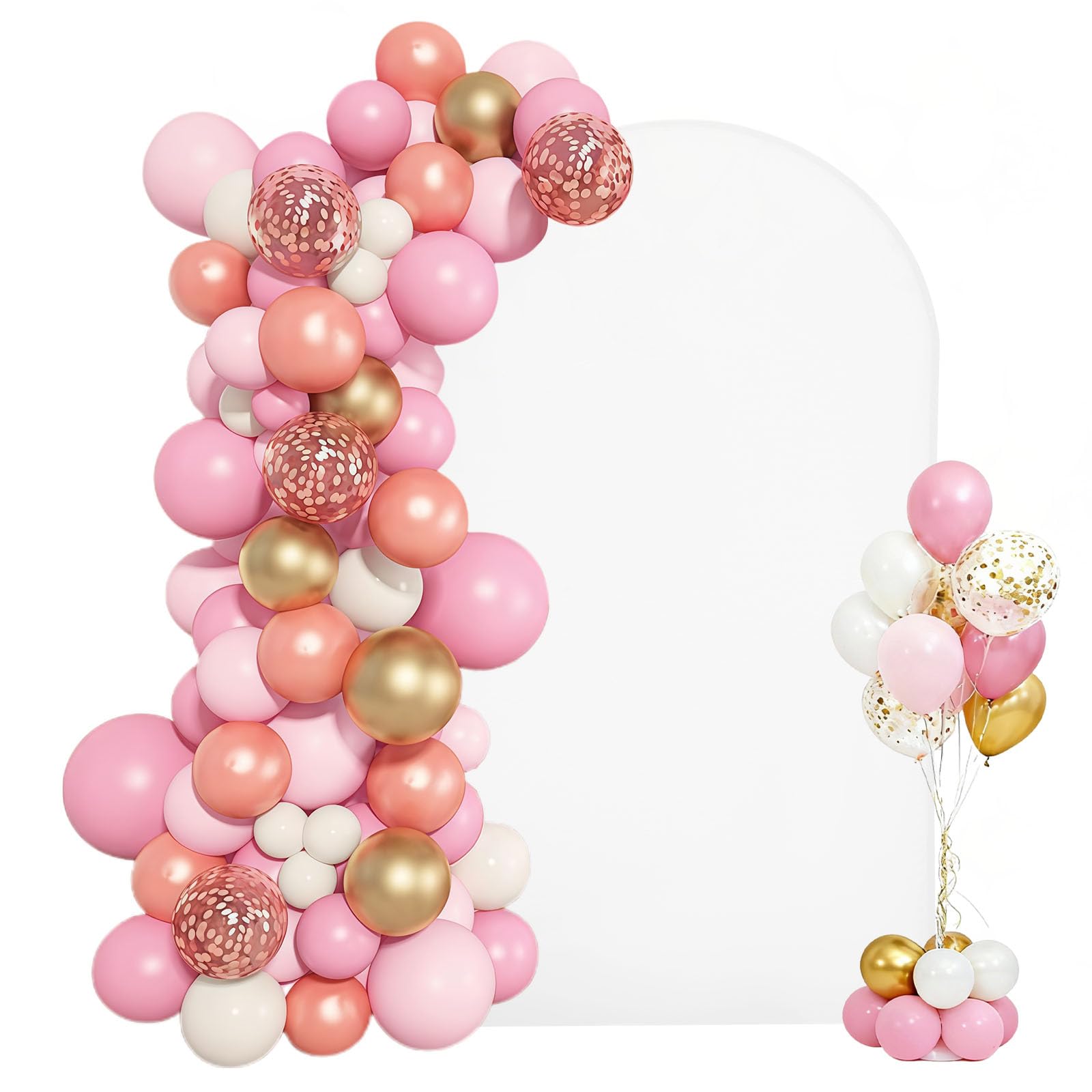 Photo 1 of VEVOR Arch Backdrop Stand, 7.2 x 4 ft, Stable Structure, Easy Assembly, 1 Set Gold Metal Arch Backdrop Stand with Cover for Wedding, Birthday Party, Holiday Celebration, and Ceremony Decoration