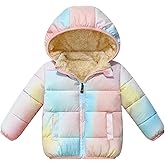 Yimoon Toddler Boys Girls Winter Coat Fleece Thicken Hooded Warm Puffer Jacket Outwear