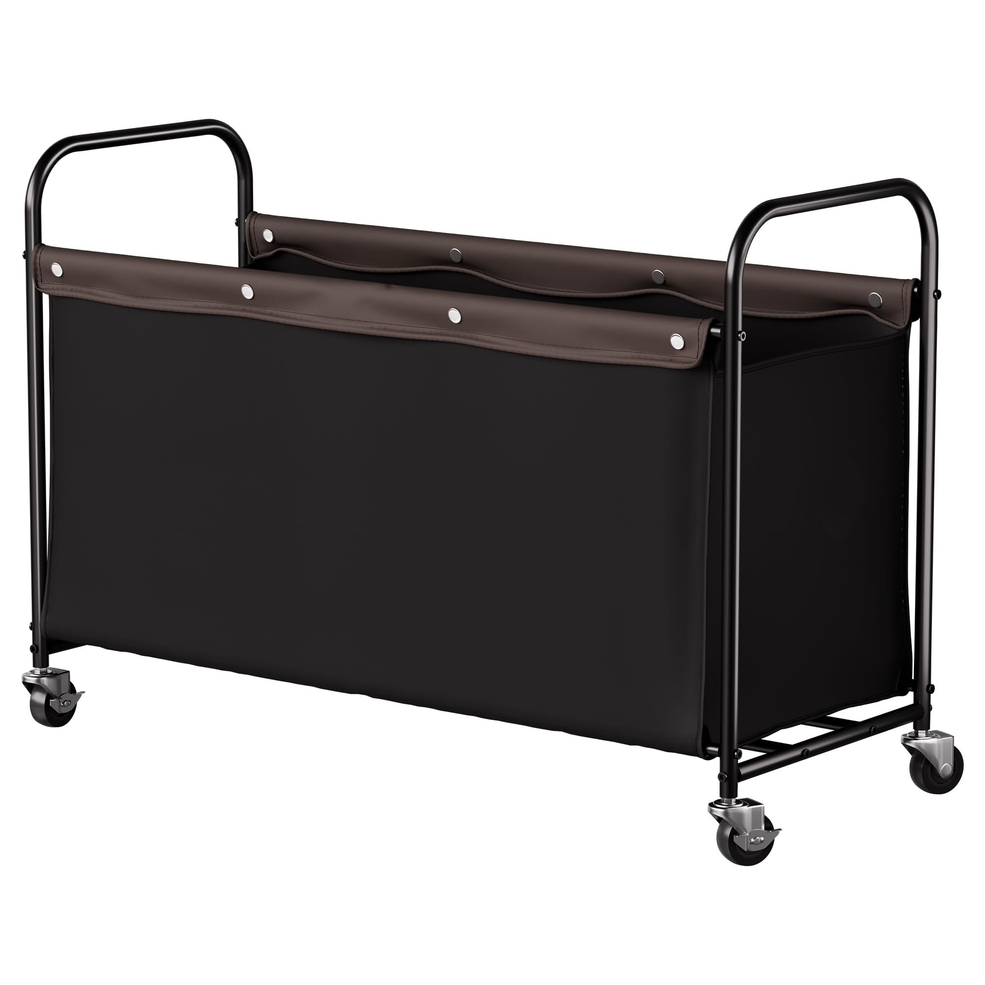 Photo 1 of StorageWorks Toy Chest Storage with Wheels, Extra Large Kids Toy Box, Toy Storage Organizer, Metal Toybox for Bedroom, Living Room Area, Kids Room, 135L, Black