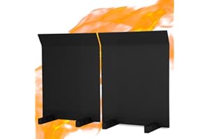Sienson 26" Adjustable Fireplace Back Plate,Firebacks for Fireplace,Fireplace Heat Deflector,Fireplace Heat Reflect Wall Protection,17 x 13 inch,2 Pack