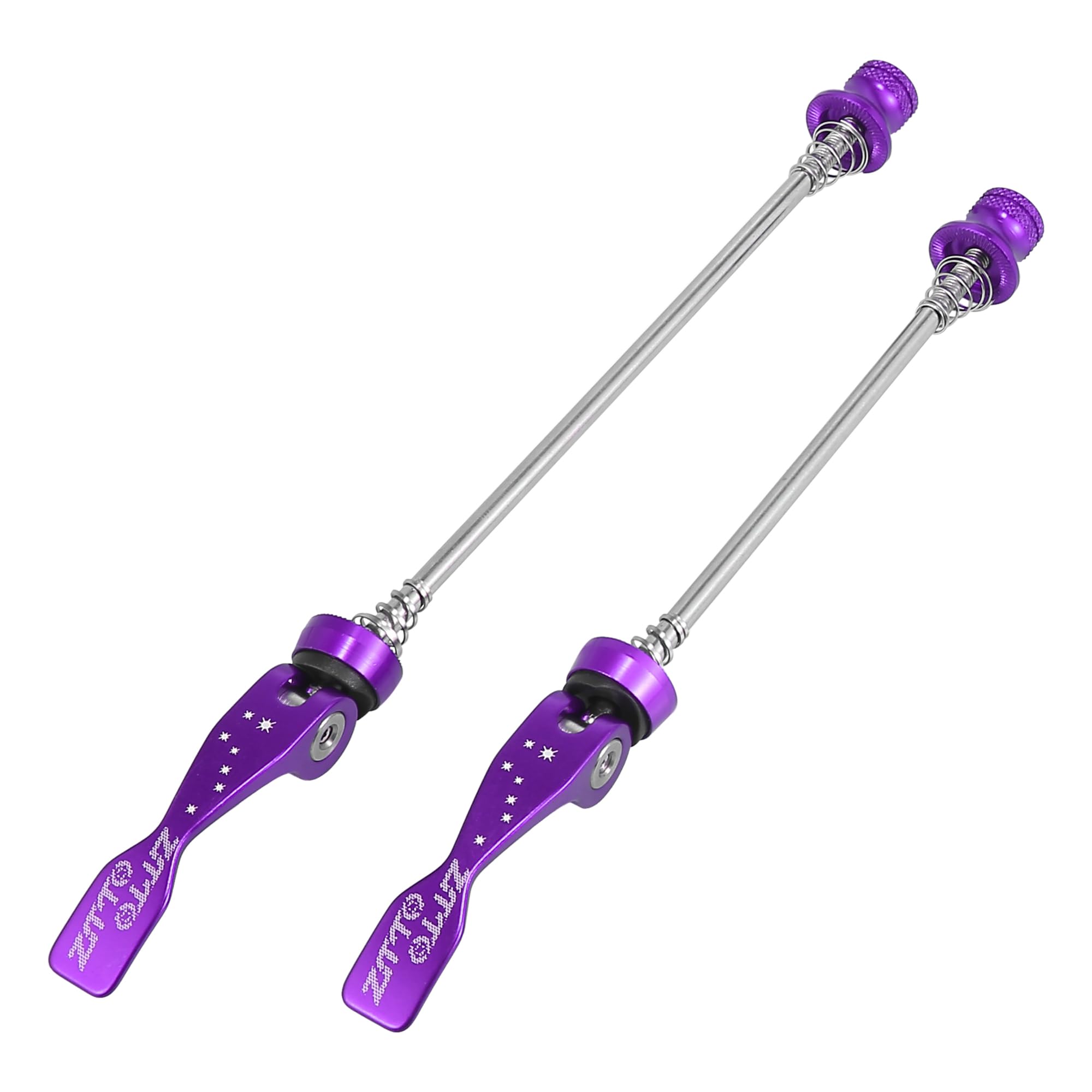 X AUTOHAUX 2pcs Mountain Bike Quick Release Lever Skewer Axle Wheel Hub Purple