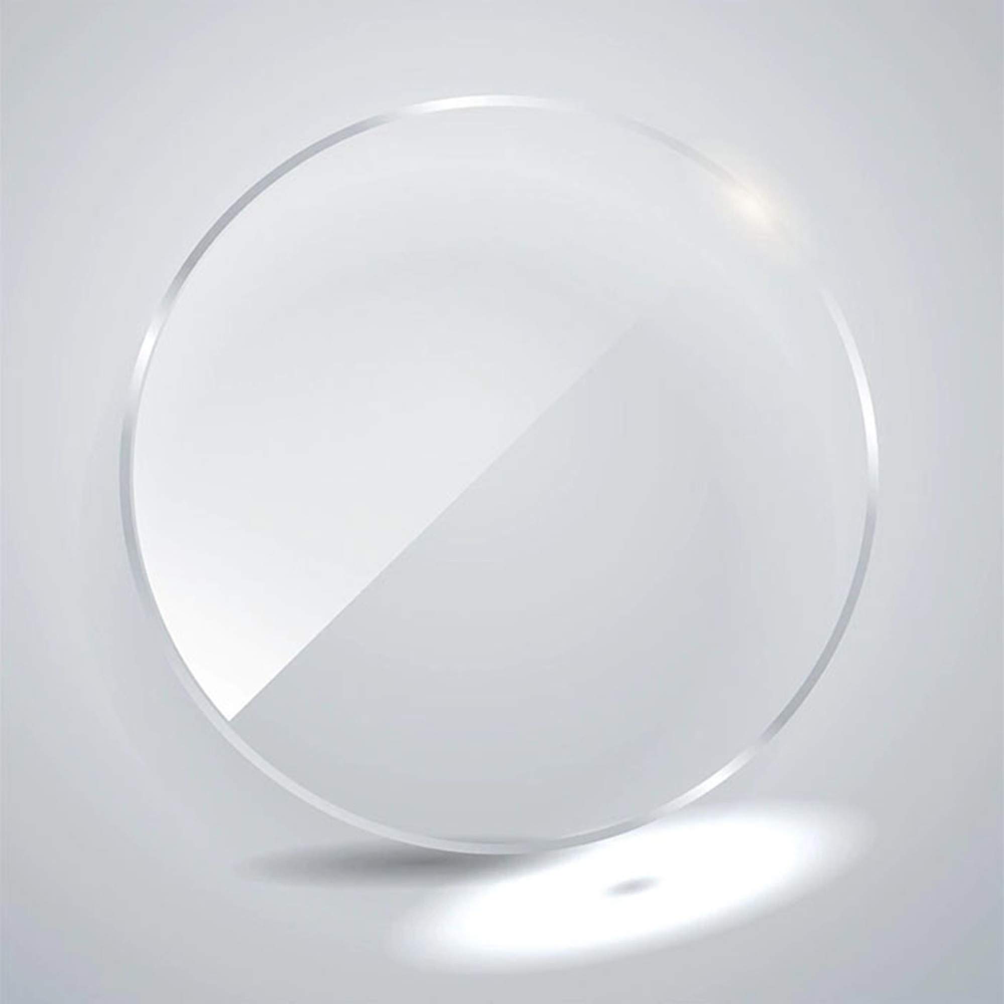 20PCS Acrylic Plexi Circle Round Disc,Acrylic Display Base,Acrylic Disks Plexiglass Circles 1/8" (Clear, 3.5")