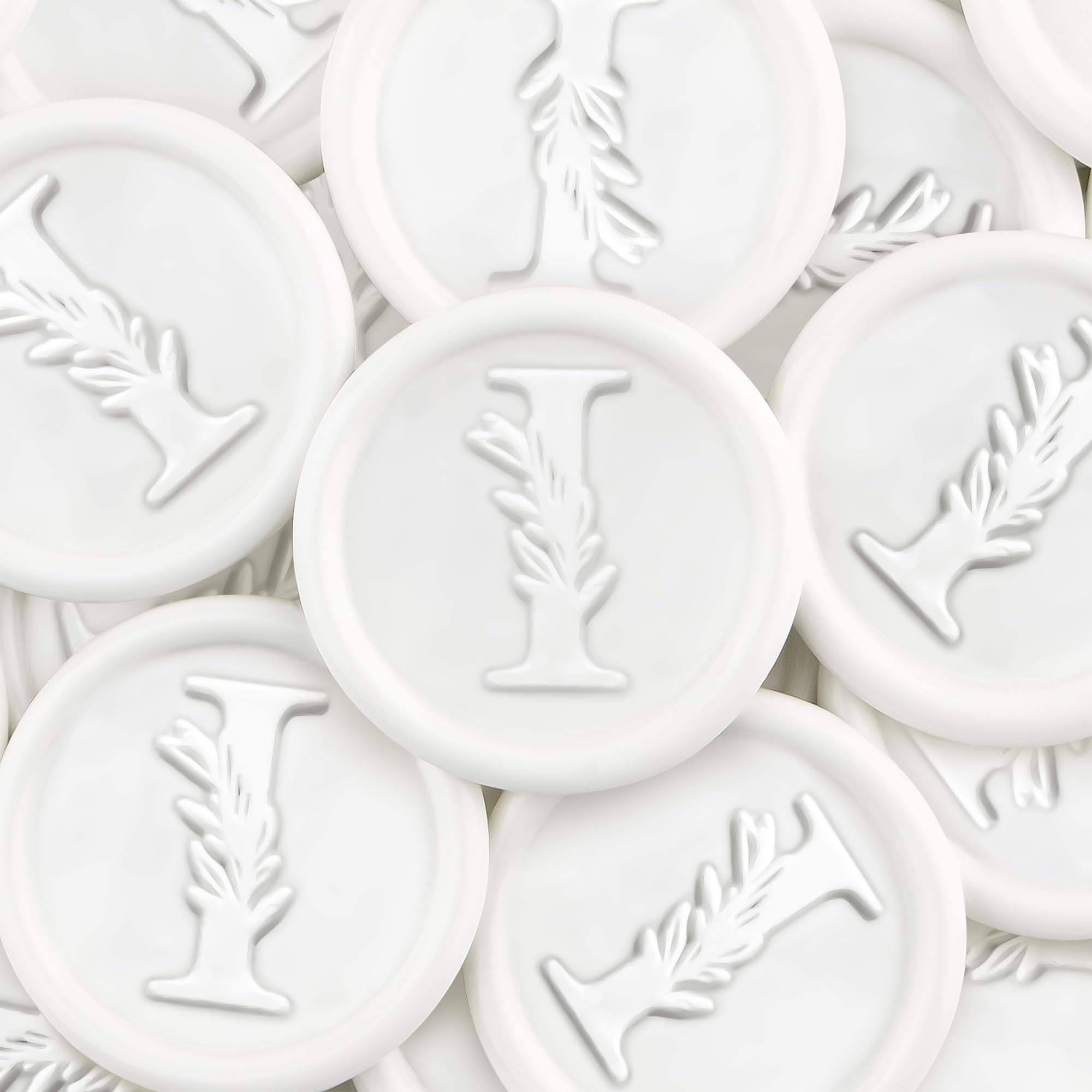 25Pcs White Wax Seal Stickers Handmade Vintage