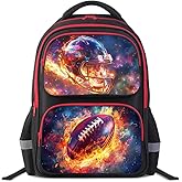HiGaits Cartoon Kids Backpack for School - 17 Inch Lightweight Bookbag with 3D Reflective Design & Luminous Safety Strips | Durable 600D Polyester, Adjustable Straps for Ages 6-18