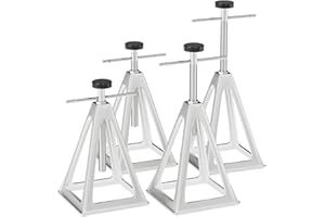 RVGUARD RV Stack Jacks 4 Pack with Storage Bag, Aluminum Stabilizer Jacks for RV Trailer Camper, Single Support Up to 6000 Lbs, Adjustable from 11" to 17"