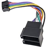 Zenoruslky 16PIN Wiring Harness Adapter Replacement for Alpine Head Unit | Car Radio Wire Harness Cable ISO Stereo Connector Compatible with Apline CDA CDE UTE Model