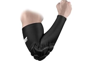 EULANT Elbow Pads with Padded, Compression Arm Sleeve for Adult, Elbow Forearm Pads for Football Basketball Soccer