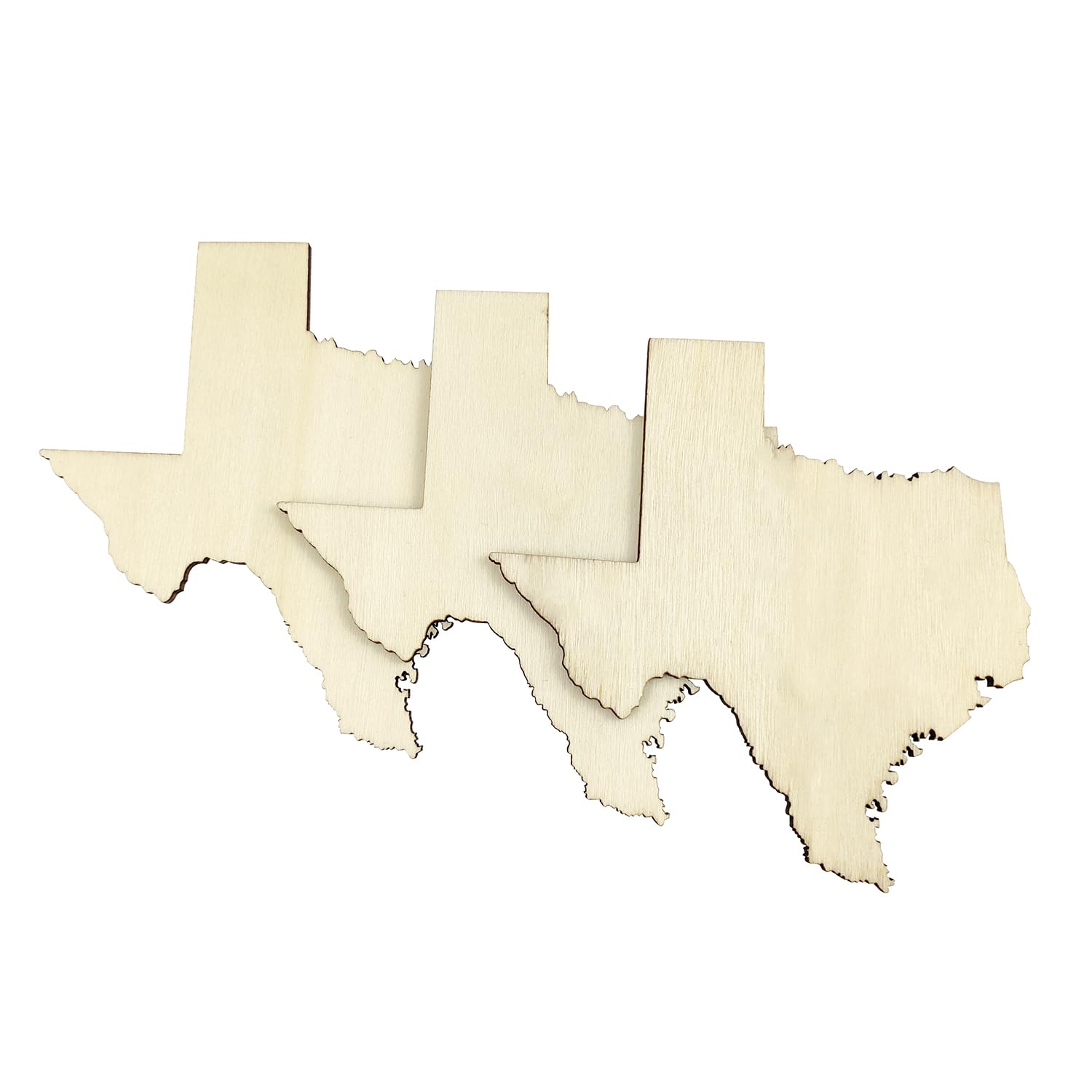 Photo 1 of 30 Pack 4 Inch Wooden Texas State Shaped Cutouts Unfinished Wood Texas Map Sign Craft Gift Tags Texas State Wooden Paint Crafts for Home Party Decoration Craft Project