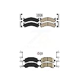 AmeriBRAKES Front Rear Ceramic Disc Brake Pads Kit
