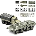 ViiKONDO 1/72 Scale Model Kit US M35 Military Truck Toy Army Vehicle BTR-80 Armored Personnel Carrier Assembly Wargame Diorama Hobby Building