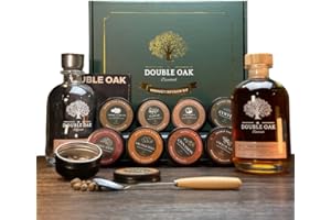 DOUBLE OAK ESSENTIALS Whiskey Infusion Kit by Double Oak - 6 Different Flavors to Infuse in Your Favorite Whiskey - Gift Ideas for Men
