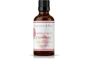 Fragrances & More - Strawberries and Champagne Fragrance Oil for Candle Making 2 oz. (60ml) Candle Scents for Candle Making. Scented Oil for Home. Essential Oils for Soap Making. Aromatherapy Oils.