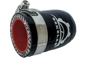 Bekelan 1 Inch (25mm) ID Black High Temperature 4-ply Reinforced Silicone Hose Cap With Clamp,For Turbo Bypass Valve/Vacuum/Throttle Body Water Port/Heater Core/Fix Leak