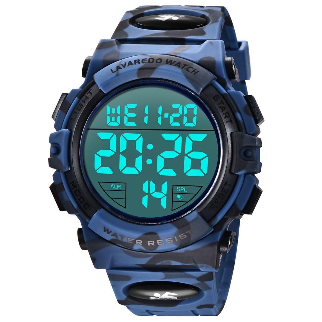 BEN NEVIS Mens Digital Watch - Sports Military Watches 5ATM Waterproof Outdoor Chronograph Military Wrist Watches for Men with LED Back Light/Alarm/Date/Shockproof
