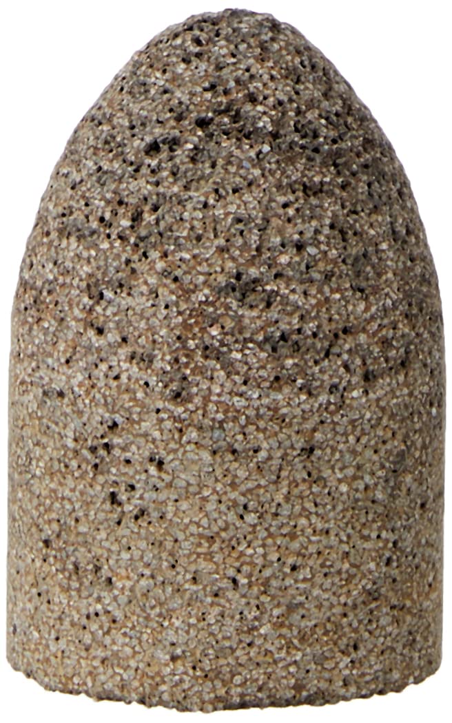 PFERD 61829 Type 16 Round Nose Cone, Aluminum Oxide, 2" Diameter x 3" Length, 5/8-11 Thread, 18144 RPM, 16 Grit