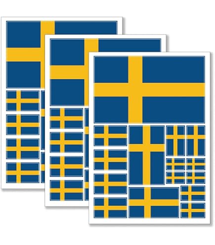 Norway Flag Stickers - Pack Of 6, 25mm Glossy Vinyl Decals For Car, Motorbike, Helmet