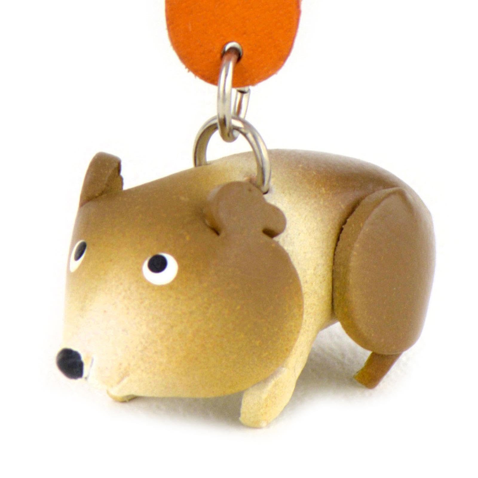 MONKIMAU Leather Keyring Hamster