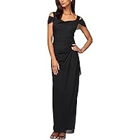 Amazon.com: Alex Evenings Women's Long Cold Shoulder, Mother of the Bride Gown, Formal Event, Wedding Guest Dress, (Petite and Regular Sizes), Black Royal Metallic, 4 : Clothing, Shoes & Jewelry Amazon.com: Alex Evenings Women's Long Cold Shoulder, Mother of the Bride Gown, Formal Event, Wedding Guest Dress, (Petite and Regular Sizes), Black Royal Metallic, 4 : Clothing, Shoes & Jewelry