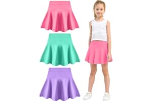 BYONEME Toddler Skirt Little Girls Athletic Uniform Skorts Golf Outfit Cheer Tennis Skirts with Shorts