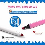 KXF 24 Assorted Washable Felt Tip Pens Triangular Grip Case Box Non-T toxic view 2