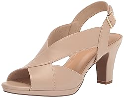 Easy Street Women's Christy Heeled Sandal, Nude, 6.5