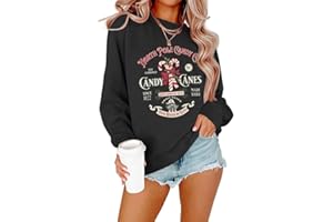 SUPEYA Christmas Sweatshirt Women: Merry and Bright Sweatshirt Cute Letter Printed Shirt Holiday Pullover Top