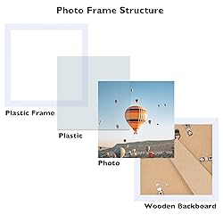 JCJMY 7x7 Picture Frame White for Wall Hanging or