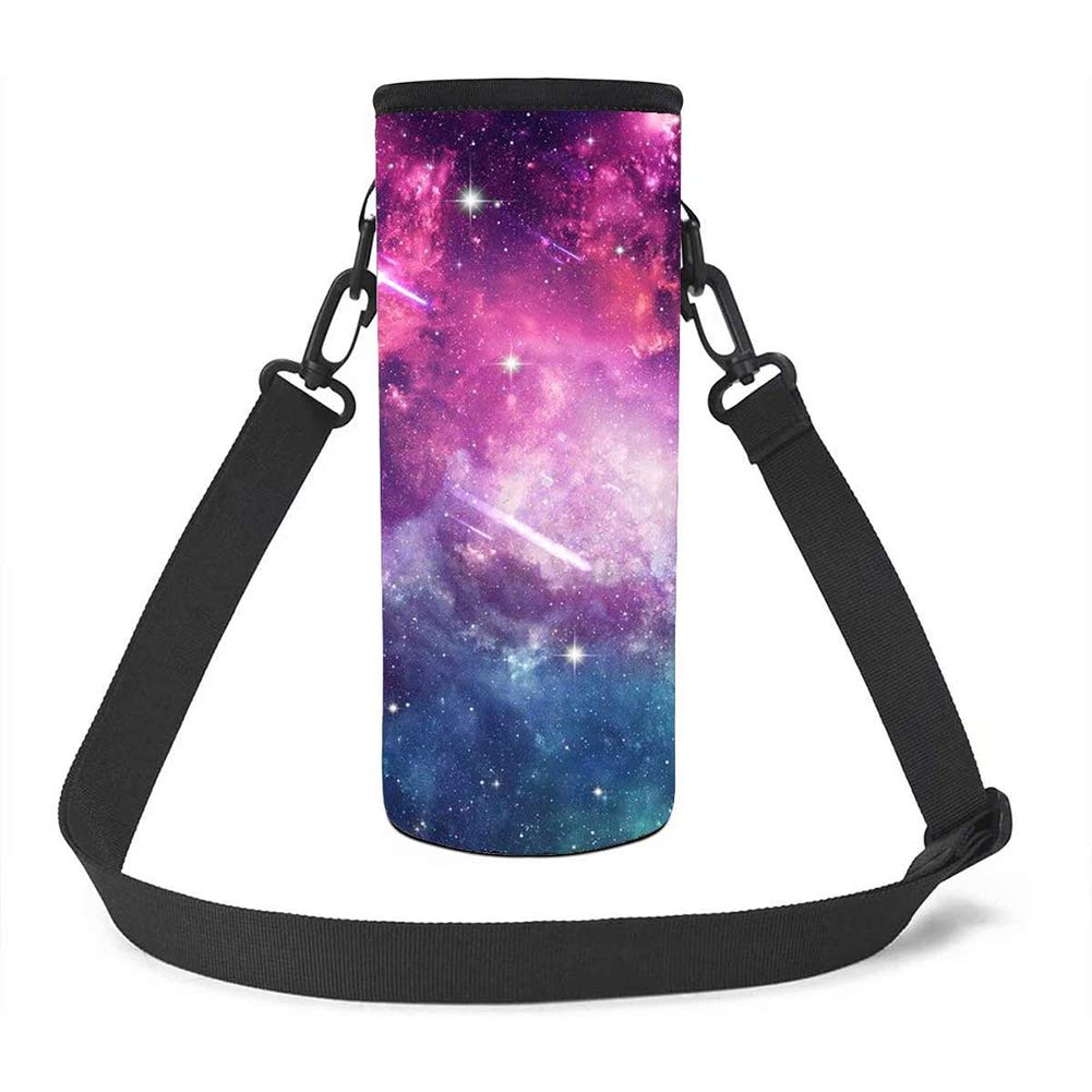 UOIMAG Galaxy Water Bottle Holder Insulated Water Bottle Cover Outer Space Starry Sky Bottle Pouch Bag for Stainless Small Size 500ML