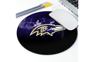 ZYJTEK Sports Round Mouse Pad,Gold Design Non-Slip Rubber Base Mousepad for Computers Laptop Desk,Gaming Mouse Mat for Football Fans