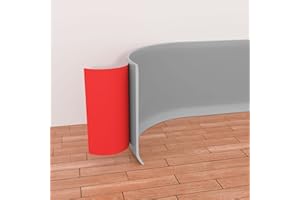 Pluden Flexible Baseboard Molding Trim, 4 Inch(W) x 60 Feet(L) Self-Adhesive Vinyl Wall Base Cove Base, Peel and Stick Rubber Wall Base Moulding Trim