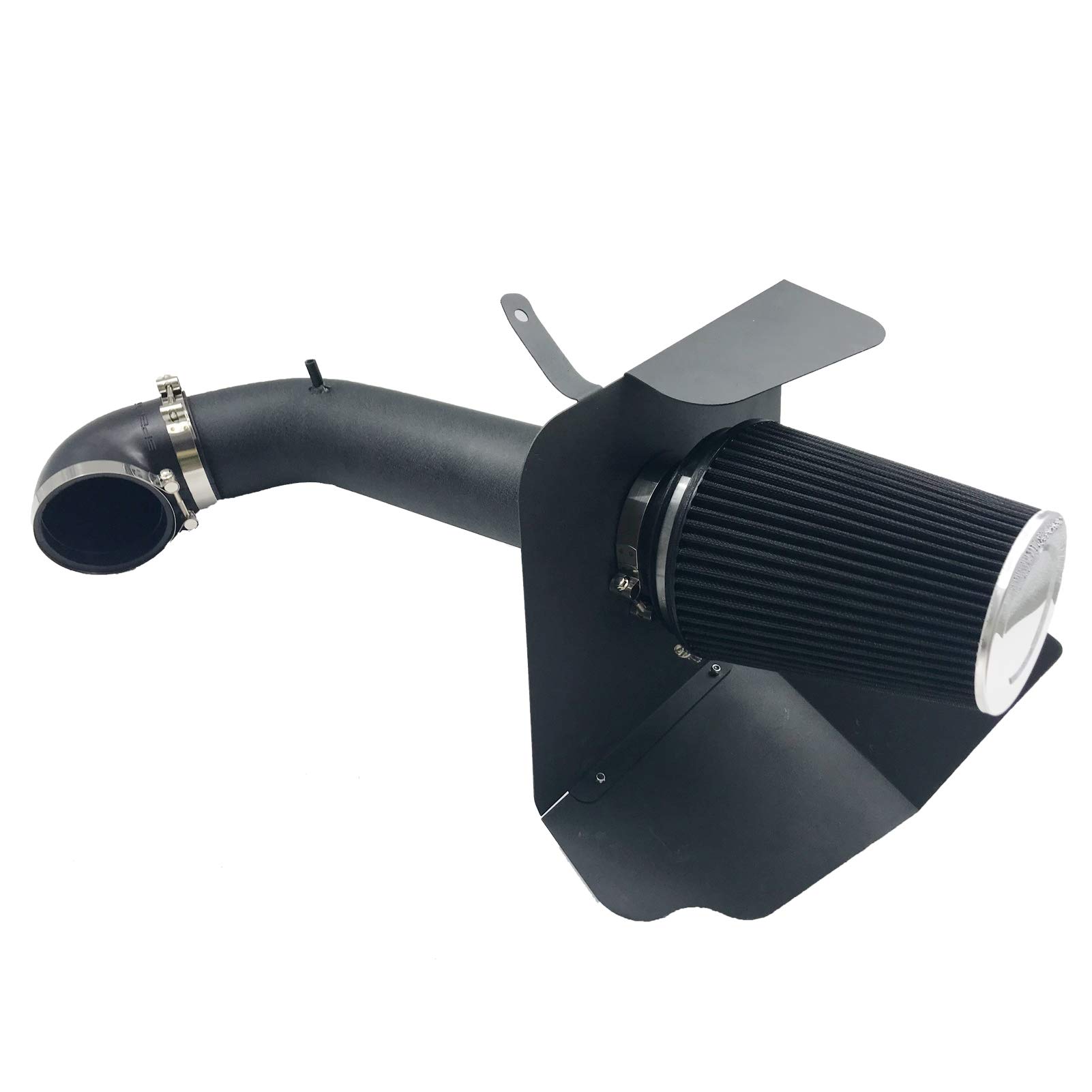 Photo 1 of 4 inch Cold Air Intake & Heat Shield for 09-14 Silverado 1500 GMC Sierra 1500 Yukon Cadillac Escalade ESV EXT Black & Black