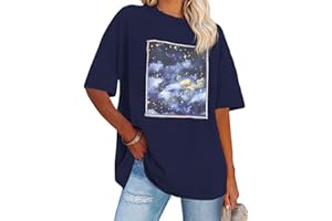 ROSEMIA Womens Oversized Tshirt Graphic Tees Crew Neck Summer Short Sleeve Loose Fit Tops