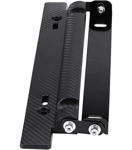 1 Pieza Marco De Matrícula De Aleación De Aluminio Negro Y Blanco