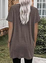 Spring Tops for Women Tunic Short Sleeve Shirts